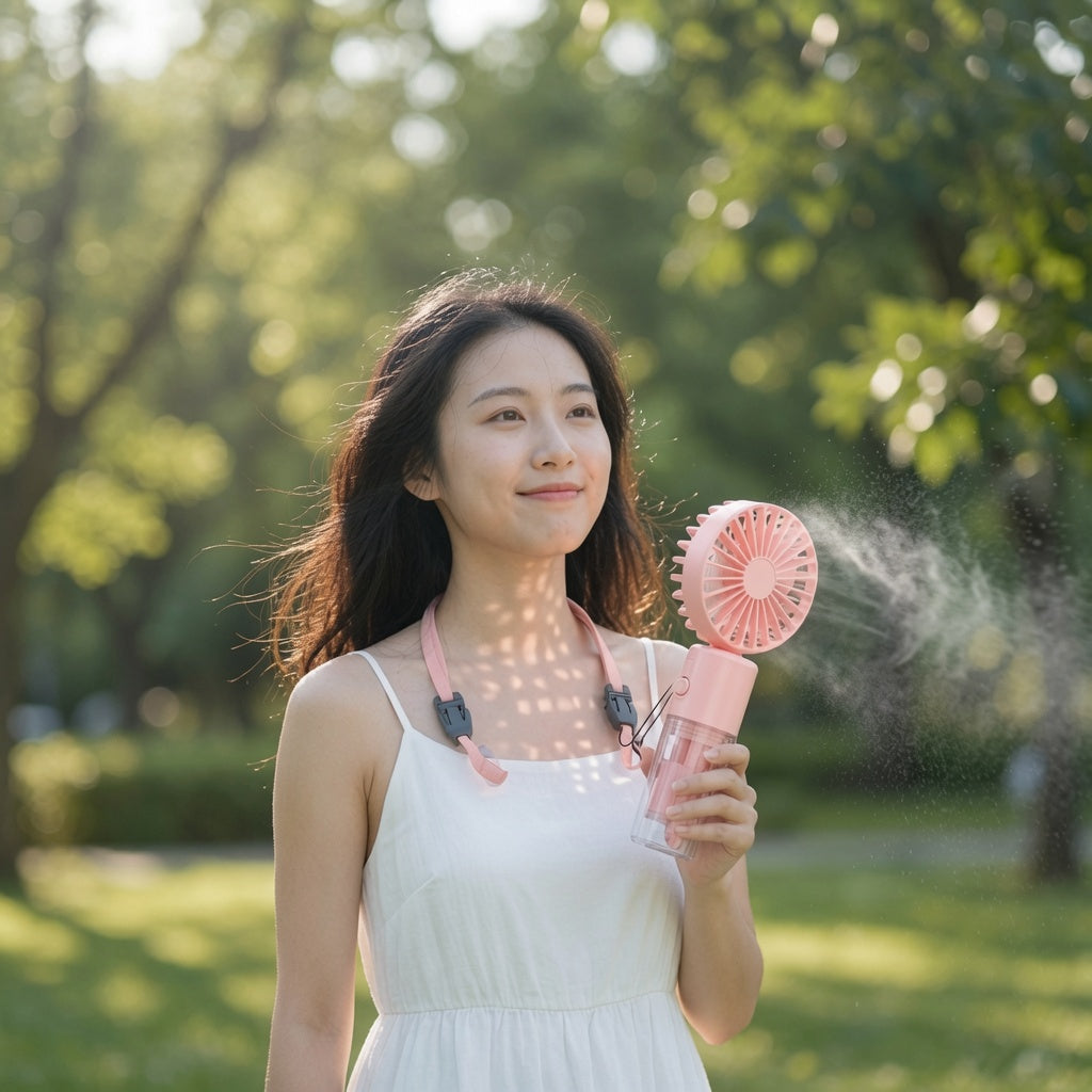Portable Handheld Spray Mist Fan