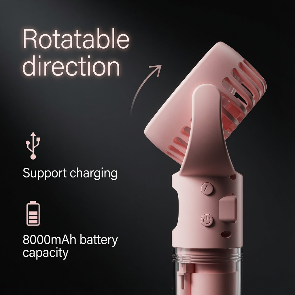 Portable Handheld Spray Mist Fan